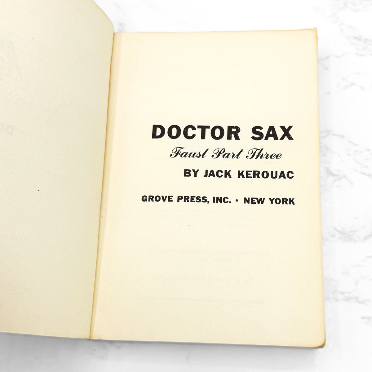Doctor Sax by Jack Kerouac [FIRST EDITION PAPERBACK] 1959 • Grove Press