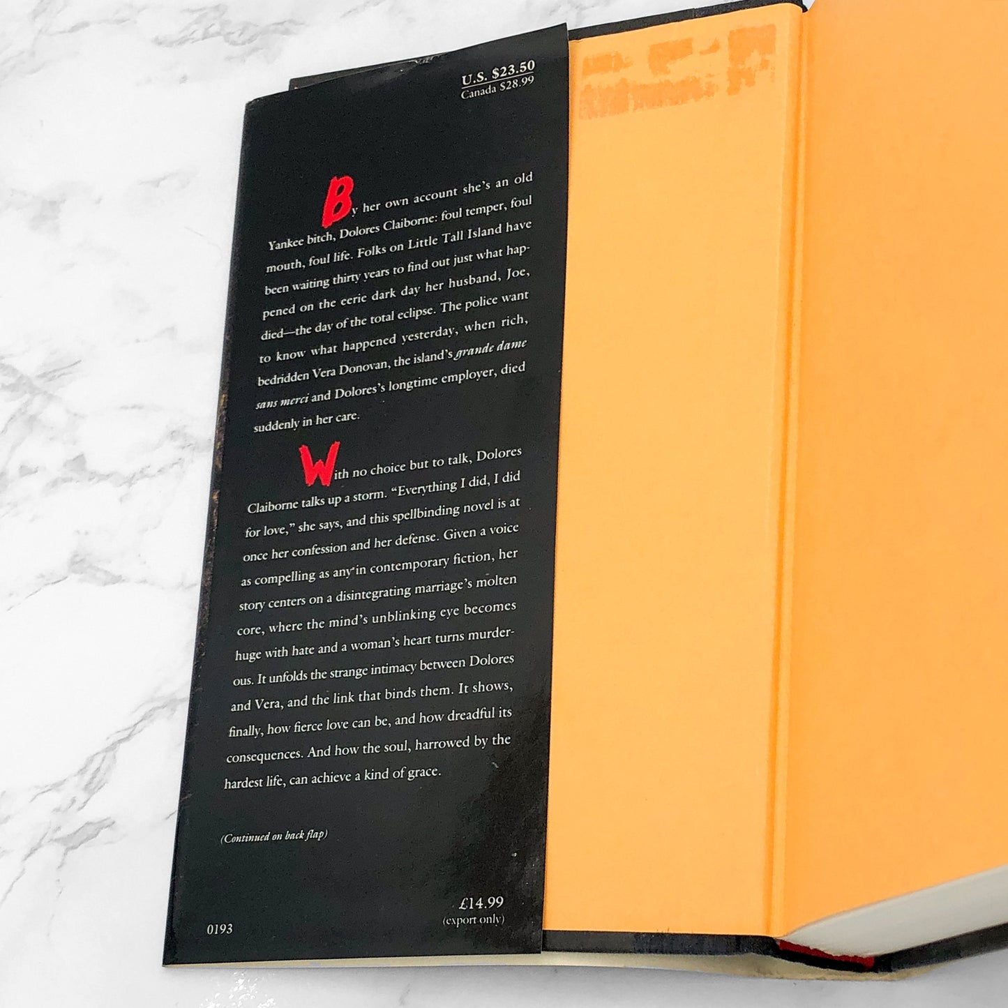 Dolores Claiborne by Stephen King [FIRST EDITION • FIRST PRINTING] 1993 *See Condition