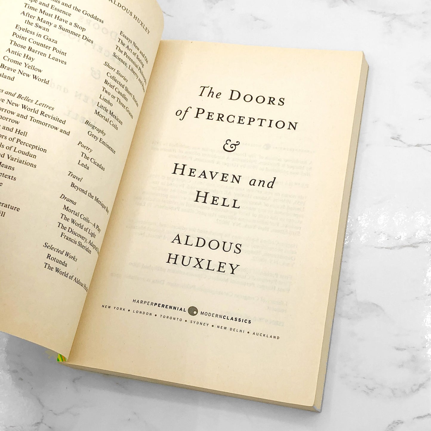The Doors of Perception & Heaven and Hell by Aldous Huxley [TRADE PAPERBACK] 2009 • Harper Perennial