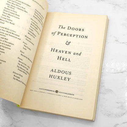 The Doors of Perception & Heaven and Hell by Aldous Huxley [TRADE PAPERBACK] 2009 • Harper Perennial