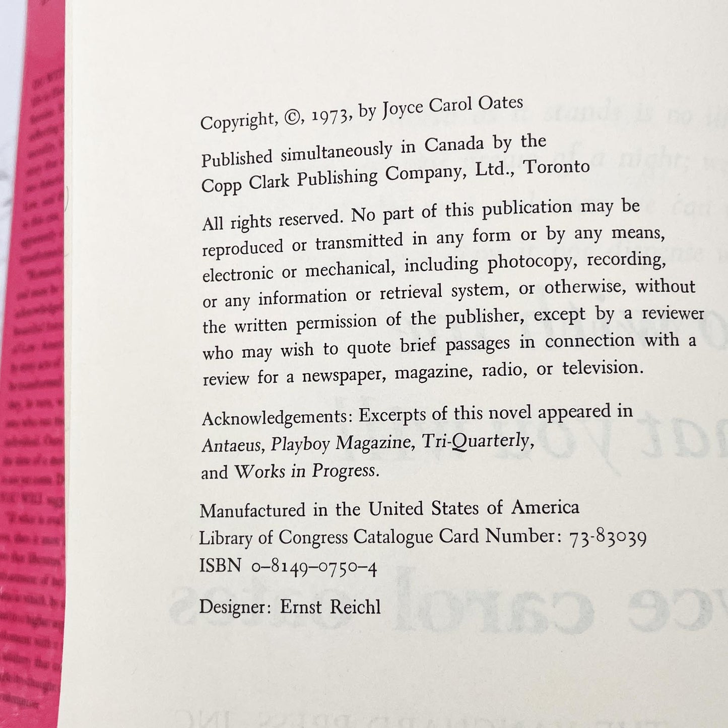 Do With Me What You Will by Joyce Carol Oates [FIRST EDITION • FIRST PRINTING] 1973 • Vanguard Press