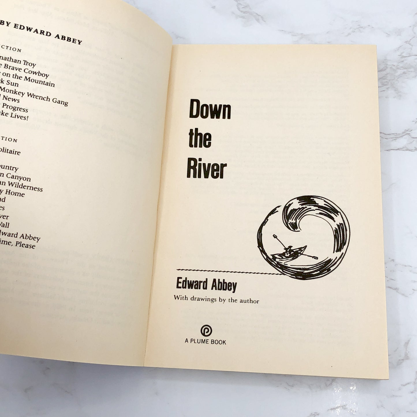 Down the River by Edward Abbey [TRADE PAPERBACK] 1991 • Plume