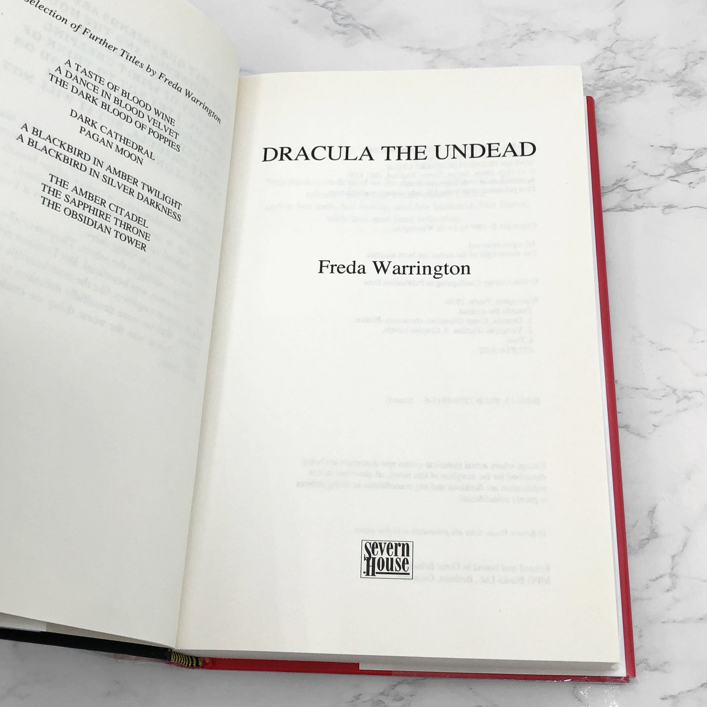 Dracula the Undead by Freda Warrington [FIRST HARDCOVER EDITION] 2009 • Severn House U.K.
