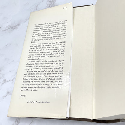 Dragonsong by Anne McCaffrey [FIRST EDITION] 1976 • 7th Print / 1985 • Atheneum • Mint!