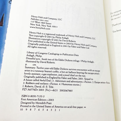 Dreadful Acts by Philip Ardagh & David Roberts [FIRST EDITION] 2001 • Eddie Dickens #2