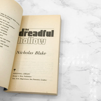 The Dreadful Hollow by Nicholas Blake [1979 PAPERBACK] • Perennial Library