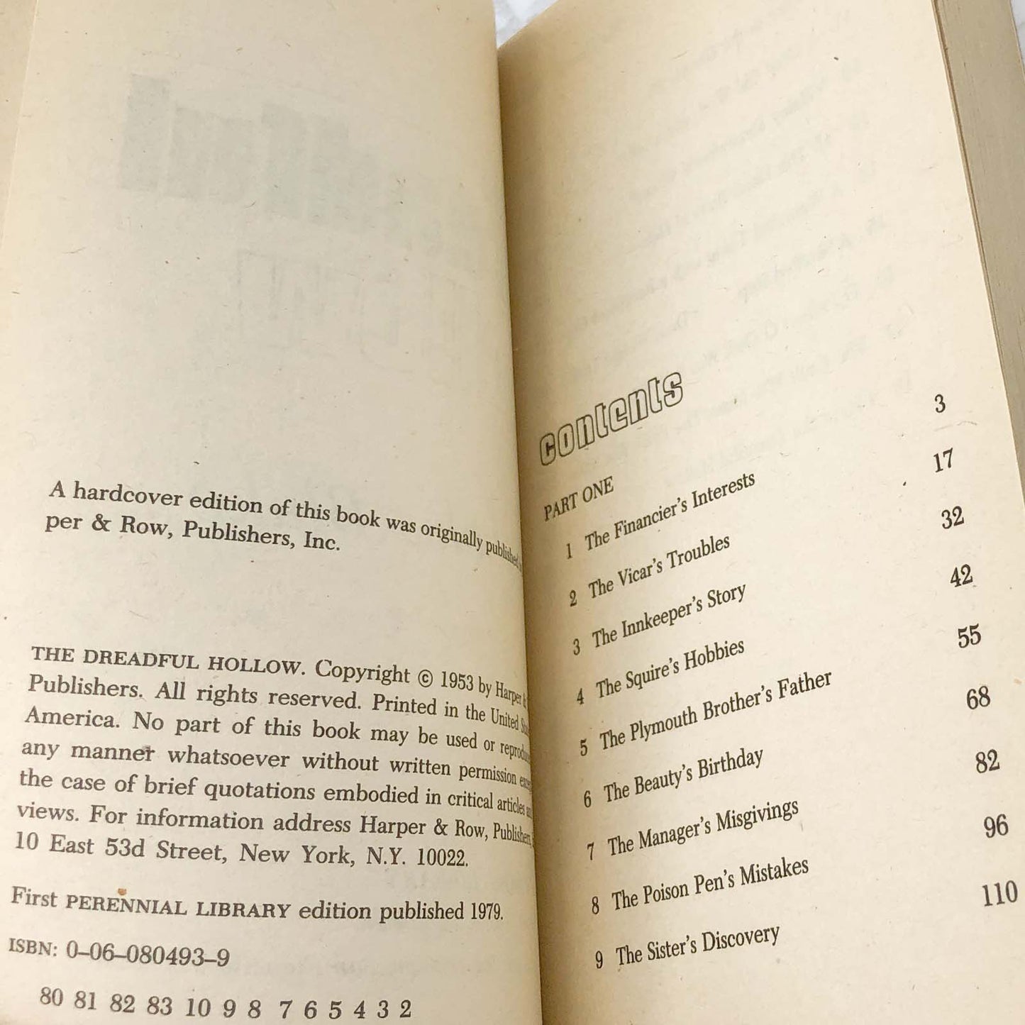 The Dreadful Hollow by Nicholas Blake [1979 PAPERBACK] • Perennial Library