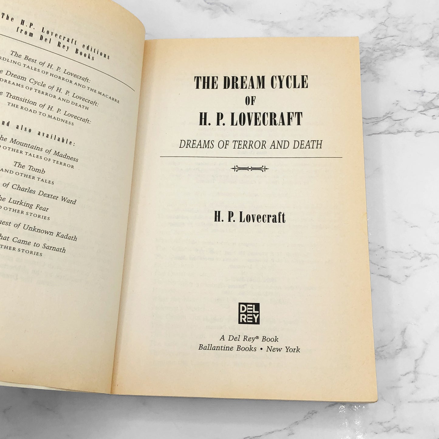 The Dream Cycle of H.P. Lovecraft: Dreams of Terror & Death [FIRST EDITION] 1995 • Del-Rey