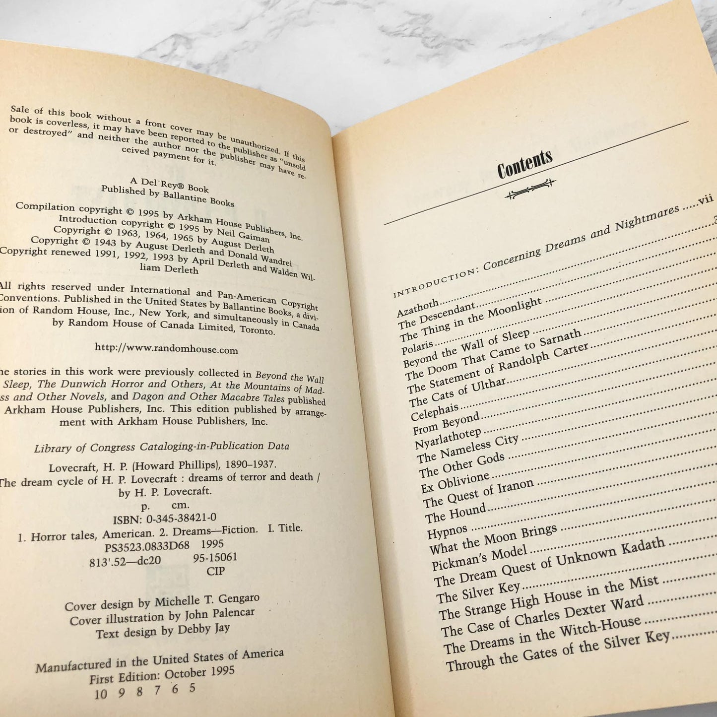 The Dream Cycle of H.P. Lovecraft: Dreams of Terror & Death [FIRST EDITION] 1995 • Del-Rey