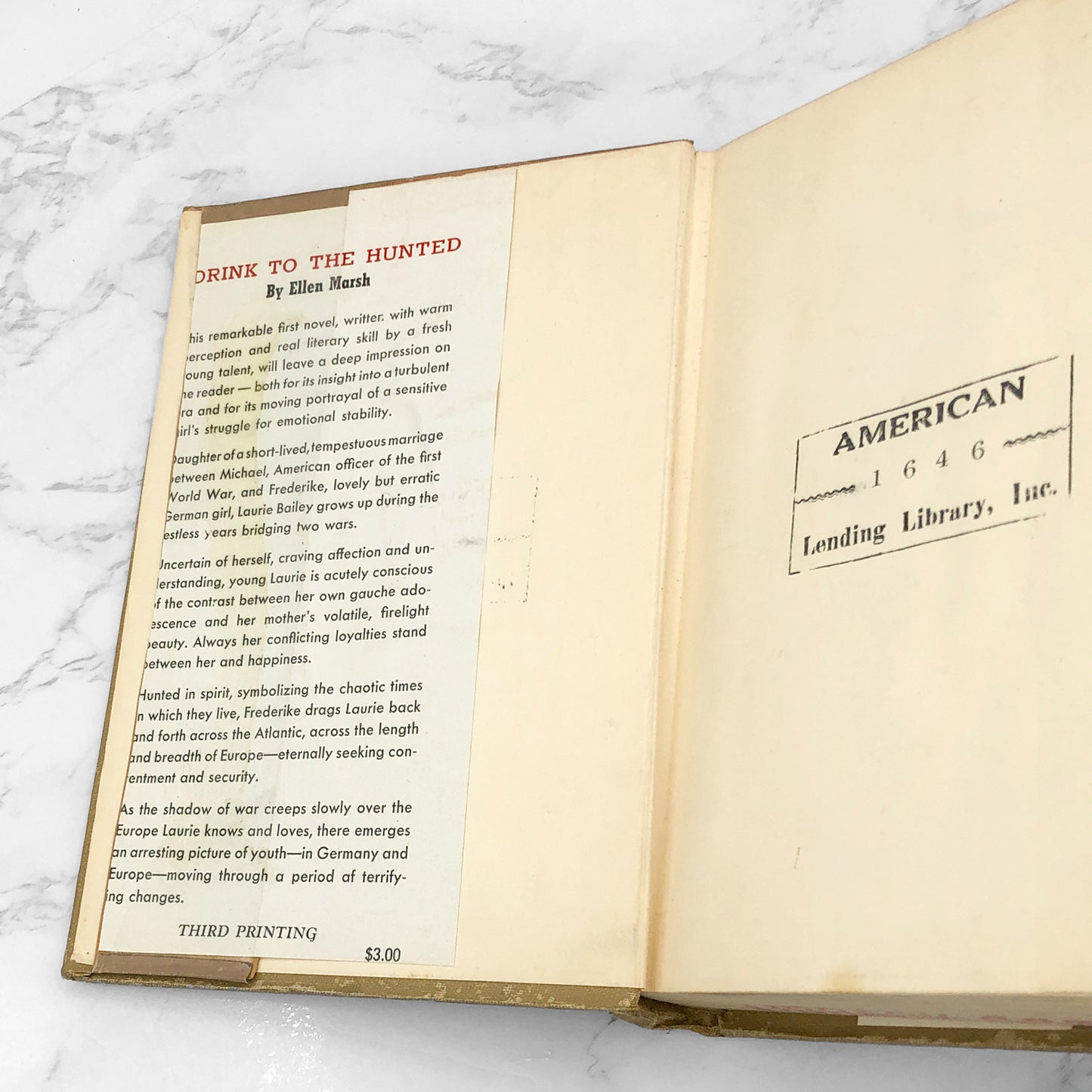 Drink to the Hunted by Ellen Marsh [FIRST EDITION] 1945 • E.P. Dutton & Co.