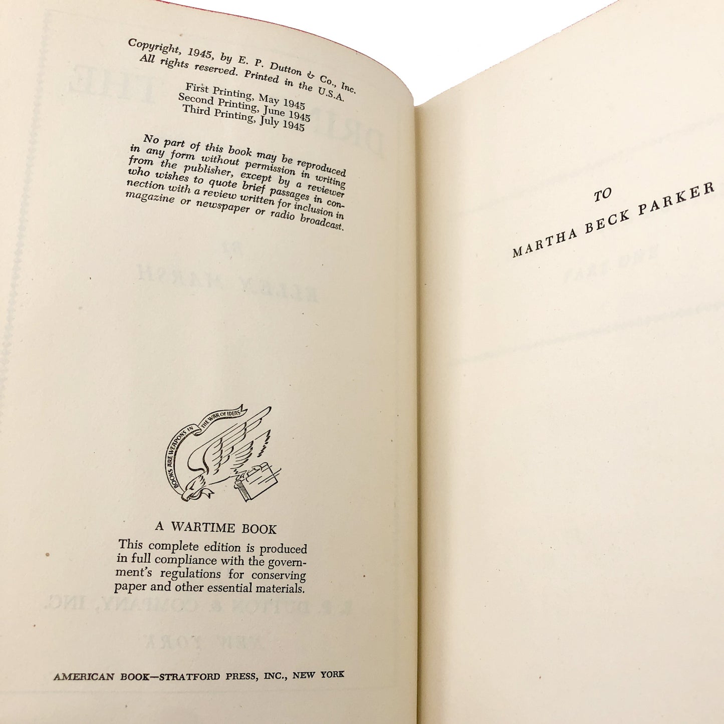 Drink to the Hunted by Ellen Marsh [FIRST EDITION] 1945 • E.P. Dutton & Co.