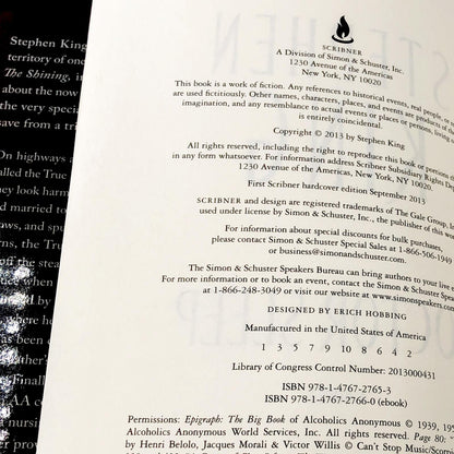 Doctor Sleep by Stephen King [FIRST EDITION • FIRST PRINTING] 2013 • Scribner