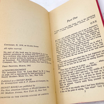 The Dud Avocado by Elaine Dundy [FIRST PAPERBACK PRINTING] 1961 • Signet