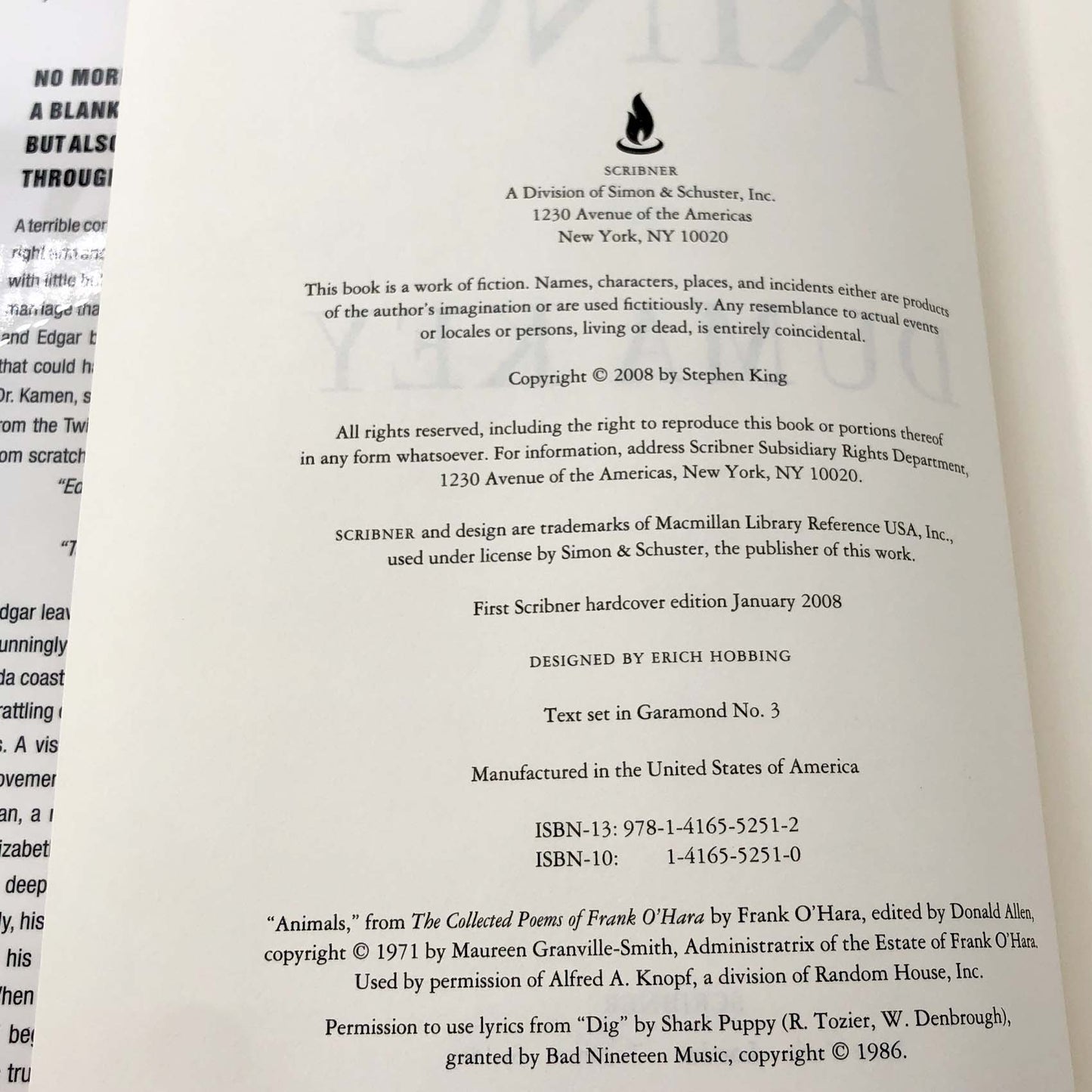 Duma Key by Stephen King [2008 HARDCOVER] • Scribner