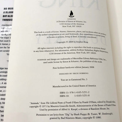 Duma Key by Stephen King [2008 HARDCOVER] • Scribner