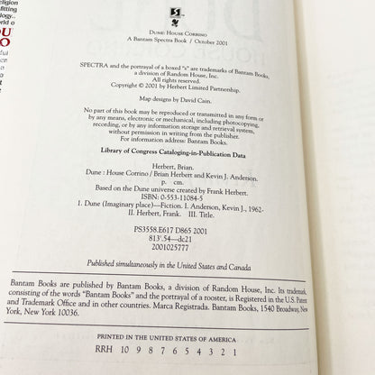 DUNE: House Corrino by Brian Herbert & Kevin J. Anderson [FIRST EDITION • FIRST PRINTING] 2001