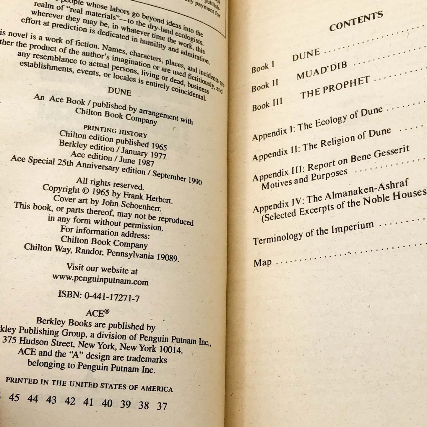 Dune by Frank Herbert [1990 PAPERBACK] • Ace Science Fiction