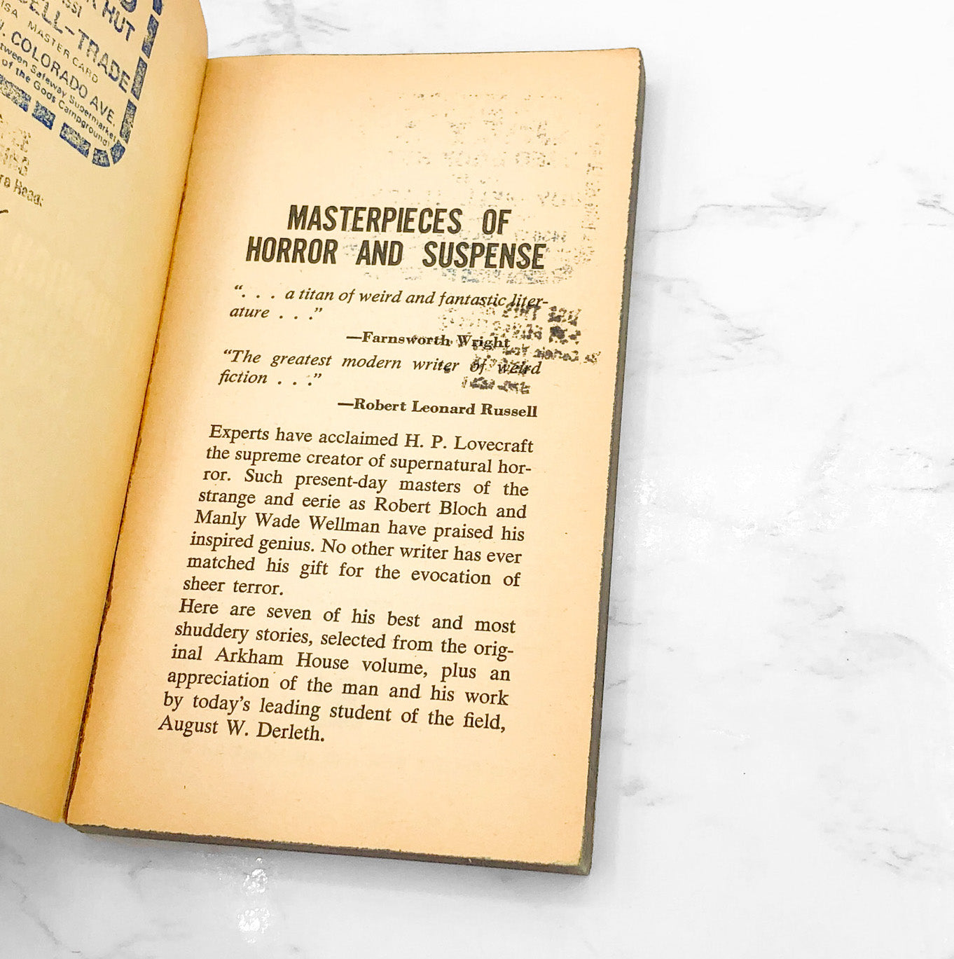 The Dunwich Horror & Others by H.P. Lovecraft [FIRST PAPERBACK PRINTING] 1963 • Lancer Books