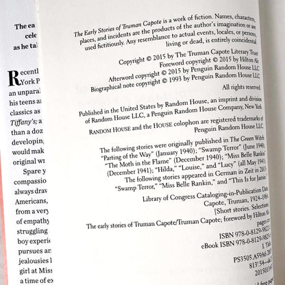 The Early Stories of Truman Capote [FIRST EDITION] 2015 • Random House