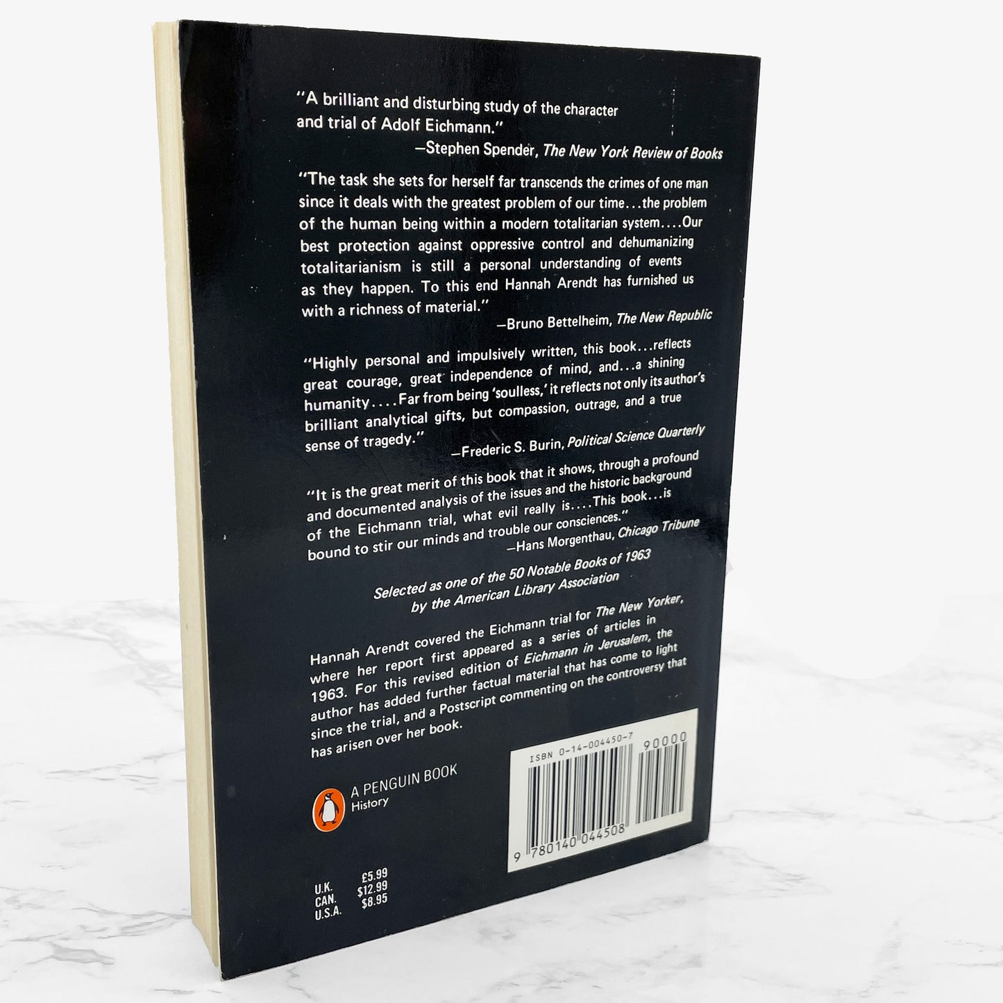 Eichmann in Jerusalem: A Report on the Banality of Evil by Hannah Arendt [REVISED TRADE PAPERBACK] 1977 • Penguin