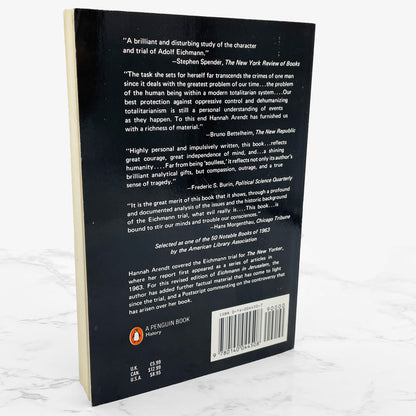 Eichmann in Jerusalem: A Report on the Banality of Evil by Hannah Arendt [REVISED TRADE PAPERBACK] 1977 • Penguin