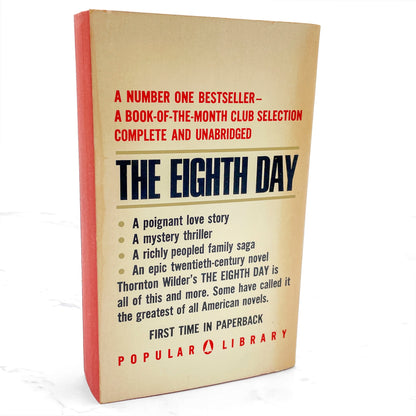 The Eighth Day by Thornton Wilder [FIRST PAPERBACK PRINTING] 1968 • Popular Library