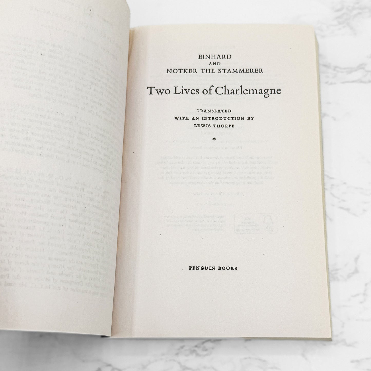 Two Lives of Charlemagne by Einhard & Notker the Stammerer [U.K. TRADE PAPERBACK] 2003 • Penguin Classics