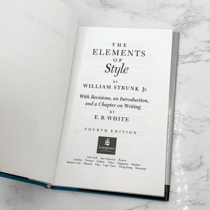 The Elements of Style by William Strunk and E.B. White [4th EDITION HARDCOVER] • 2000