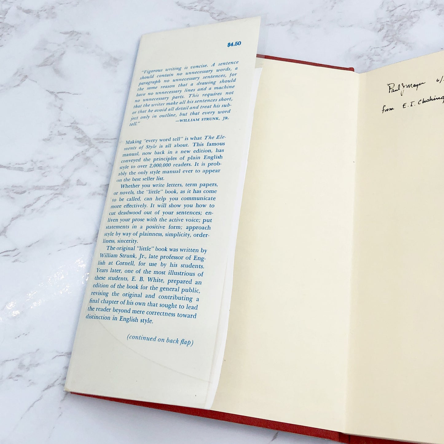 The Elements of Style by William Strunk and E.B. White [SECOND EDITION / HARDCOVER] • 1972