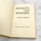 Elephants Can Remember by Agatha Christie [FIRST BOOK CLUB EDITION] 1972