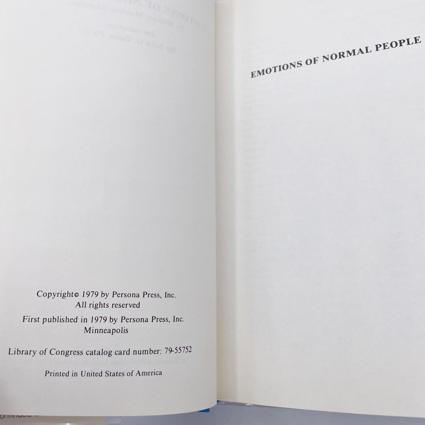 Emotions of Normal People by William Moulton Marston [FIRST EDITION • FIRST PRINTING] 1979 • Persona Press