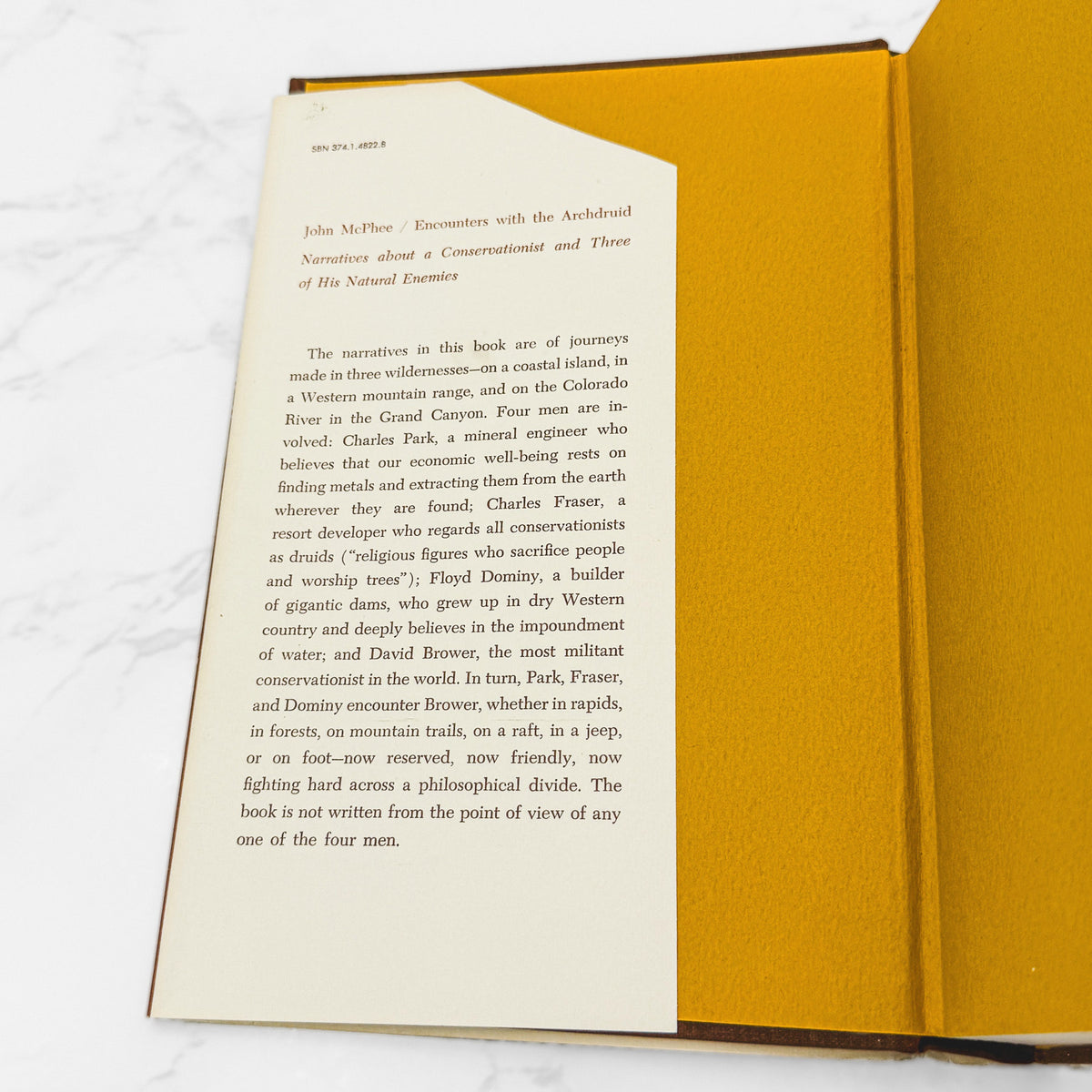 Encounters with the Archdruid by John McPhee [FIRST EDITION • FIRST PRINTING] 1971 • Farrar Straus Giroux
