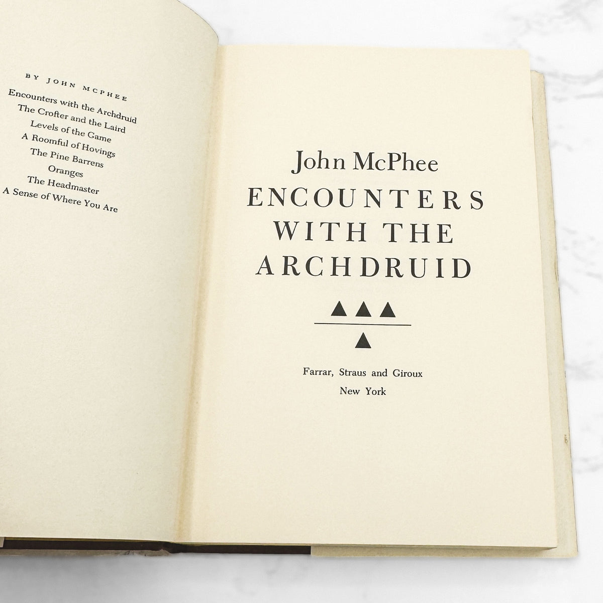 Encounters with the Archdruid by John McPhee [FIRST EDITION • FIRST PRINTING] 1971 • Farrar Straus Giroux