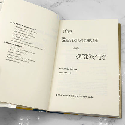 The Encyclopedia of Ghosts by Daniel Cohen [FIRST EDITION] 1984 • Dodd Mead & Company