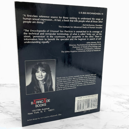 The Encyclopedia of Unusual Sex Practices by Brenda Love SIGNED! [FIRST EDITION PAPERBACK] 1992 • Barricade Books