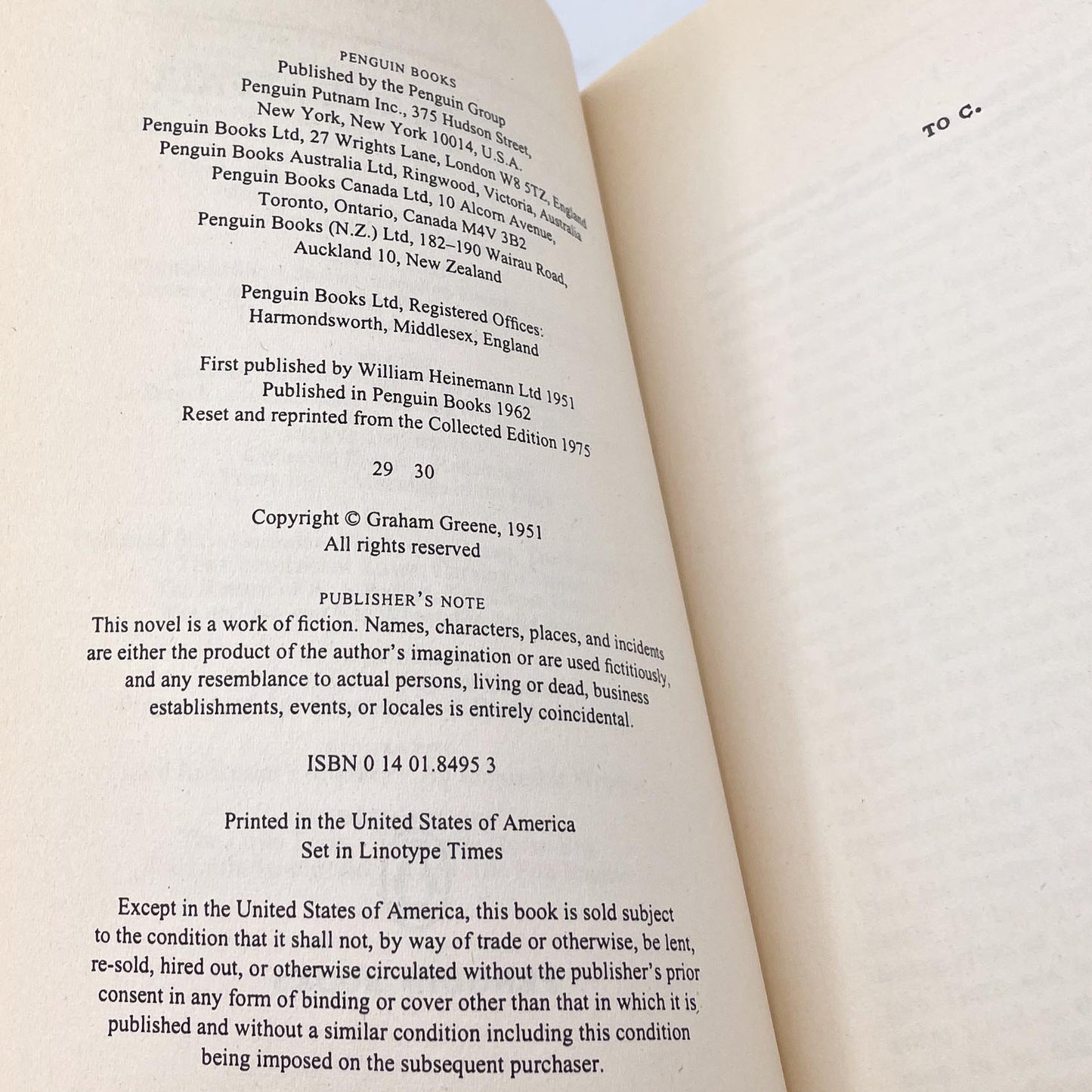 The End of the Affair by Graham Greene [TRADE PAPERBACK] 1994 • Penguin