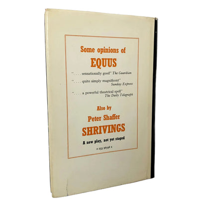 Equus by Peter Shaffer [U.K. FIRST EDITION] 1973 • 3rd Impression • Andre Deutsch