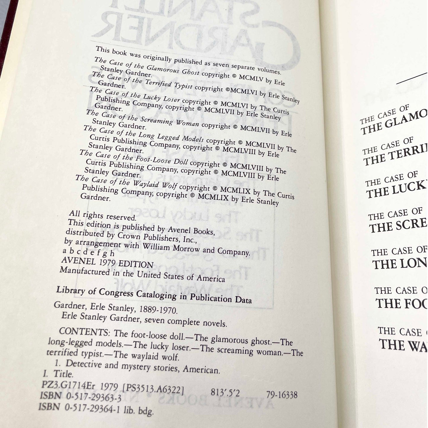 Seven Complete Perry Mason Novels by Erle Stanley Gardner [FIRST EDITION OMNIBUS] 1979 • Avenel