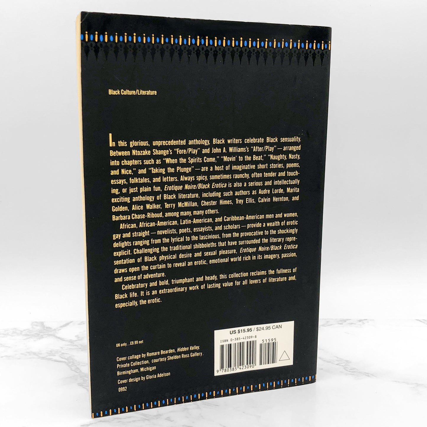 Erotique Noire / Black Erotica edited by Roseann P. Bell [FIRST EDITION PAPERBACK] 1992 • Anchor Books