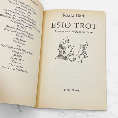 Esio Trot by Roald Dahl [FIRST PAPERBACK EDITION] 1992 • Puffin