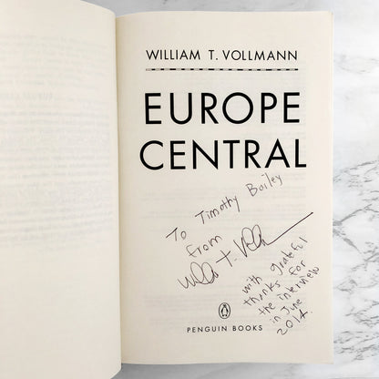 Europe Central by William T. Vollman SIGNED! [TRADE PAPERBACK] 2006 • Penguin