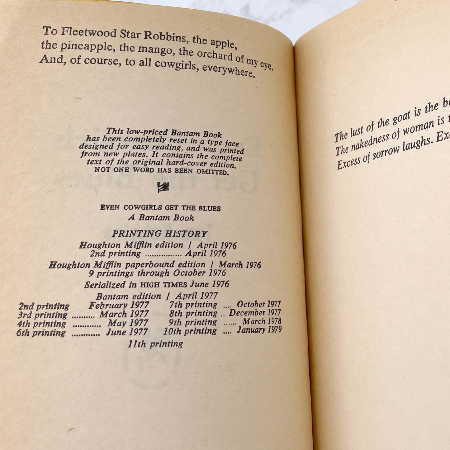 Even Cowgirls Get the Blues by Tom Robbins [1979 PAPERBACK] • Ballantine