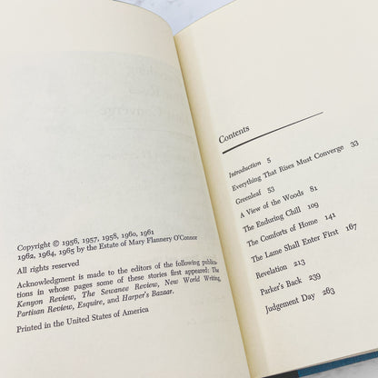 Everything That Rises Must Converge by Flannery O'Connor [BOOK CLUB EDITION] 1965 • FSG
