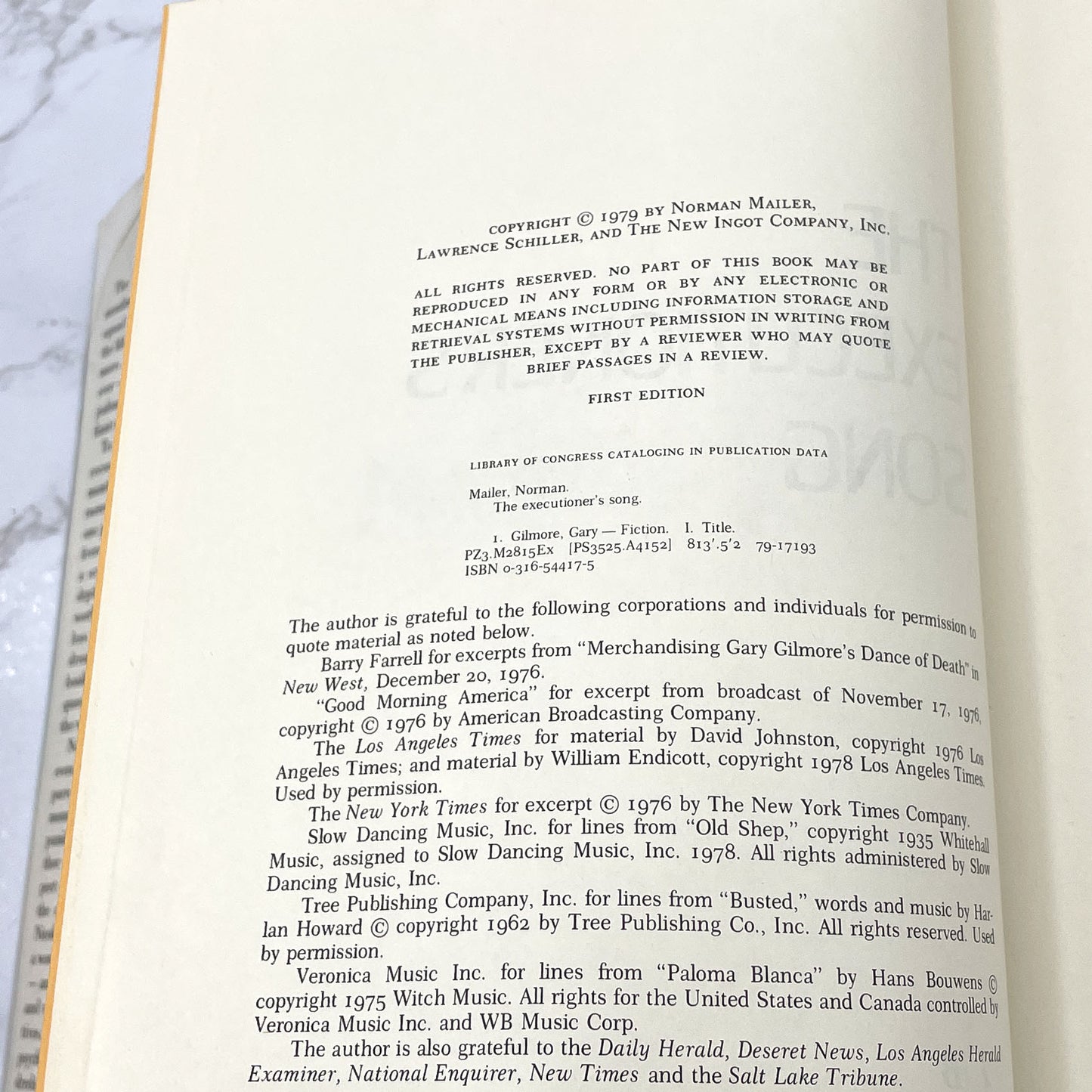 The Executioner's Song by Norman Mailer [FIRST EDITION • FIRST PRINTING] 1979 • Little Brown & Co.