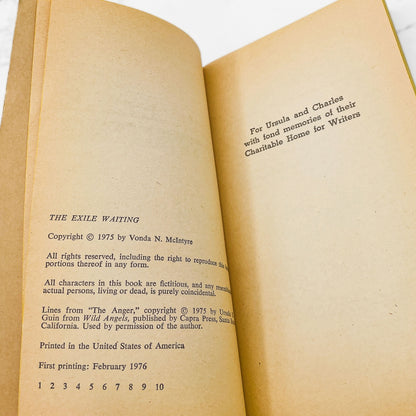 The Exile Waiting by Vonda N. McIntyre [FIRST PAPERBACK PRINTING] 1976 • Fawcett