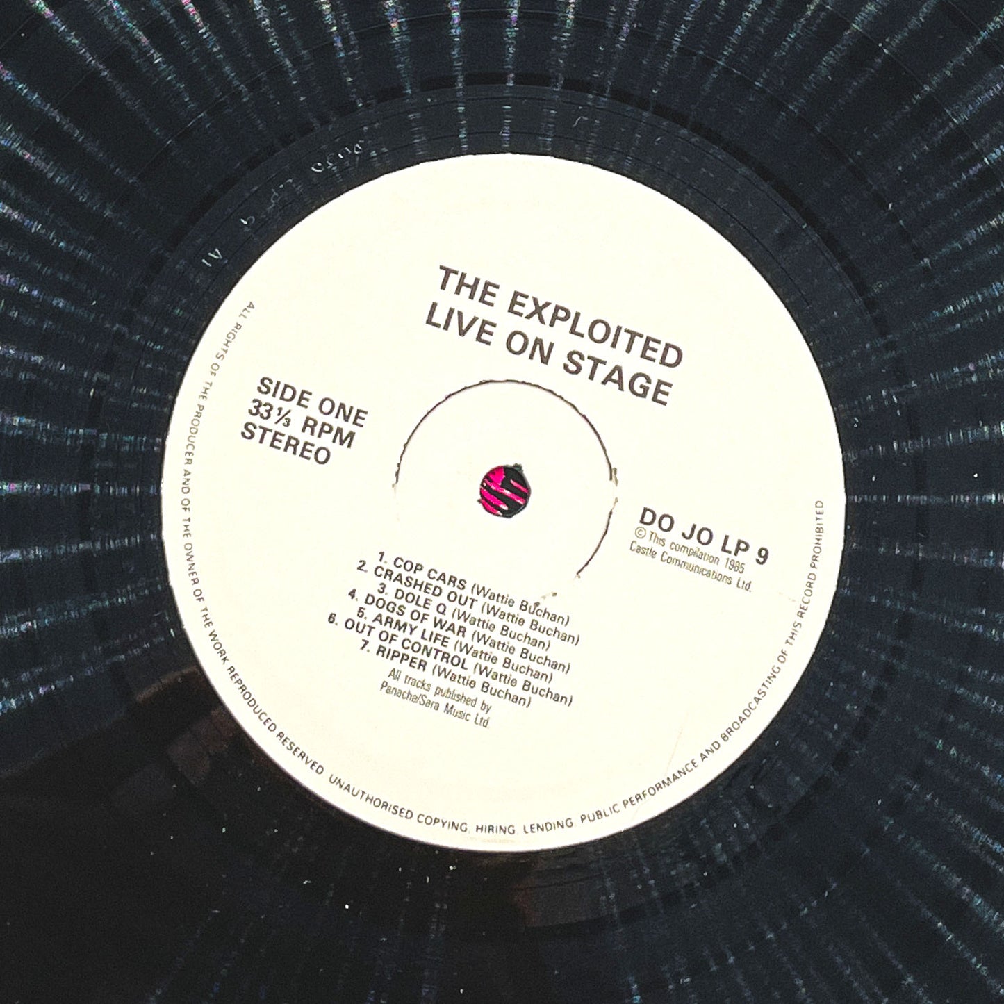 The Exploited - Live On Stage [VINYL LP] 1985 • U.K Reissue • Cartel / Castle
