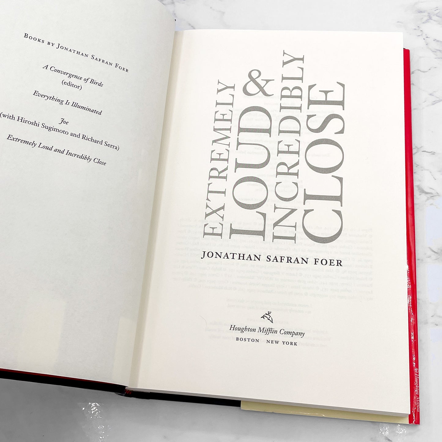Extremely Loud & Incredibly Close by Jonathan Safran Foer [FIRST EDITION] 2005 • Houghton Mifflin