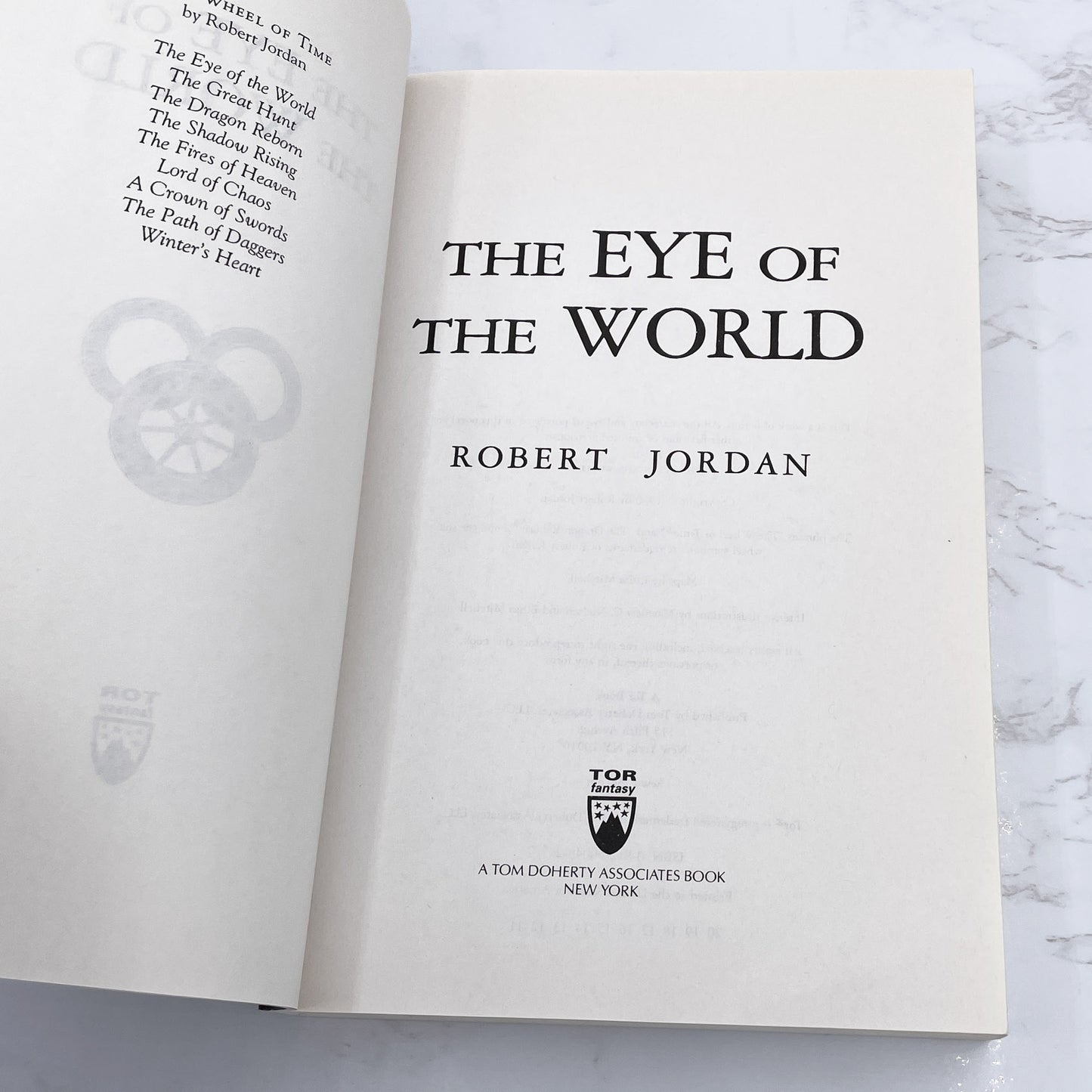 The Eye of the World by Robert Jordan [FIRST EDITION TRADE PAPERBACK] 1990 • Later TOR Print • Wheel of Time #1