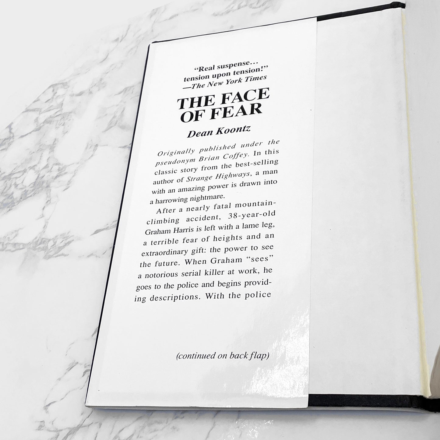 The Face of Fear by Dean Koontz [1985 HARDCOVER] BCE • Berkley