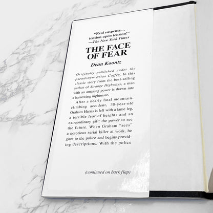 The Face of Fear by Dean Koontz [1985 HARDCOVER] BCE • Berkley